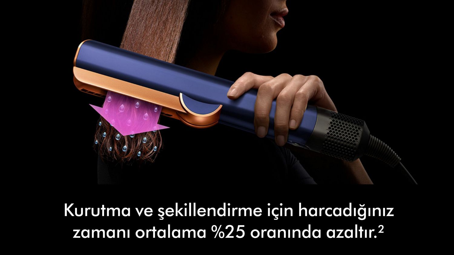 Dyson Airstrait™ saç düzleştirici (Prusya Mavisi/Parlak Bakır)